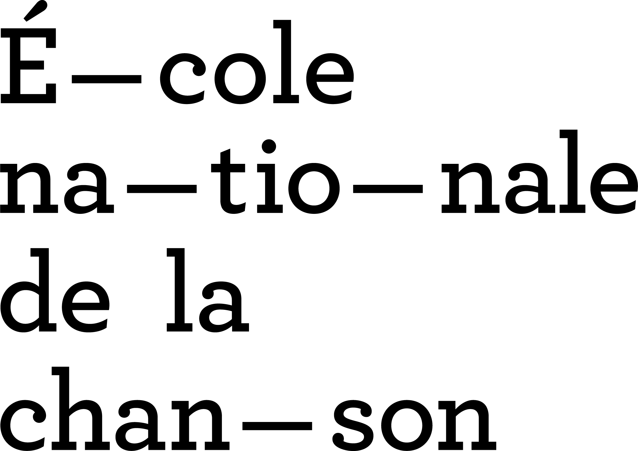 École nationale de la chanson